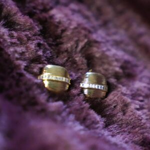 Celeste Pave Globe Huggies