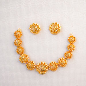 Rose Motif Necklace Set