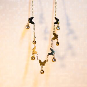 Butterfly Meadow Charm Pendent /Necklace