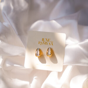 Radiant Gold Sparkle Studs