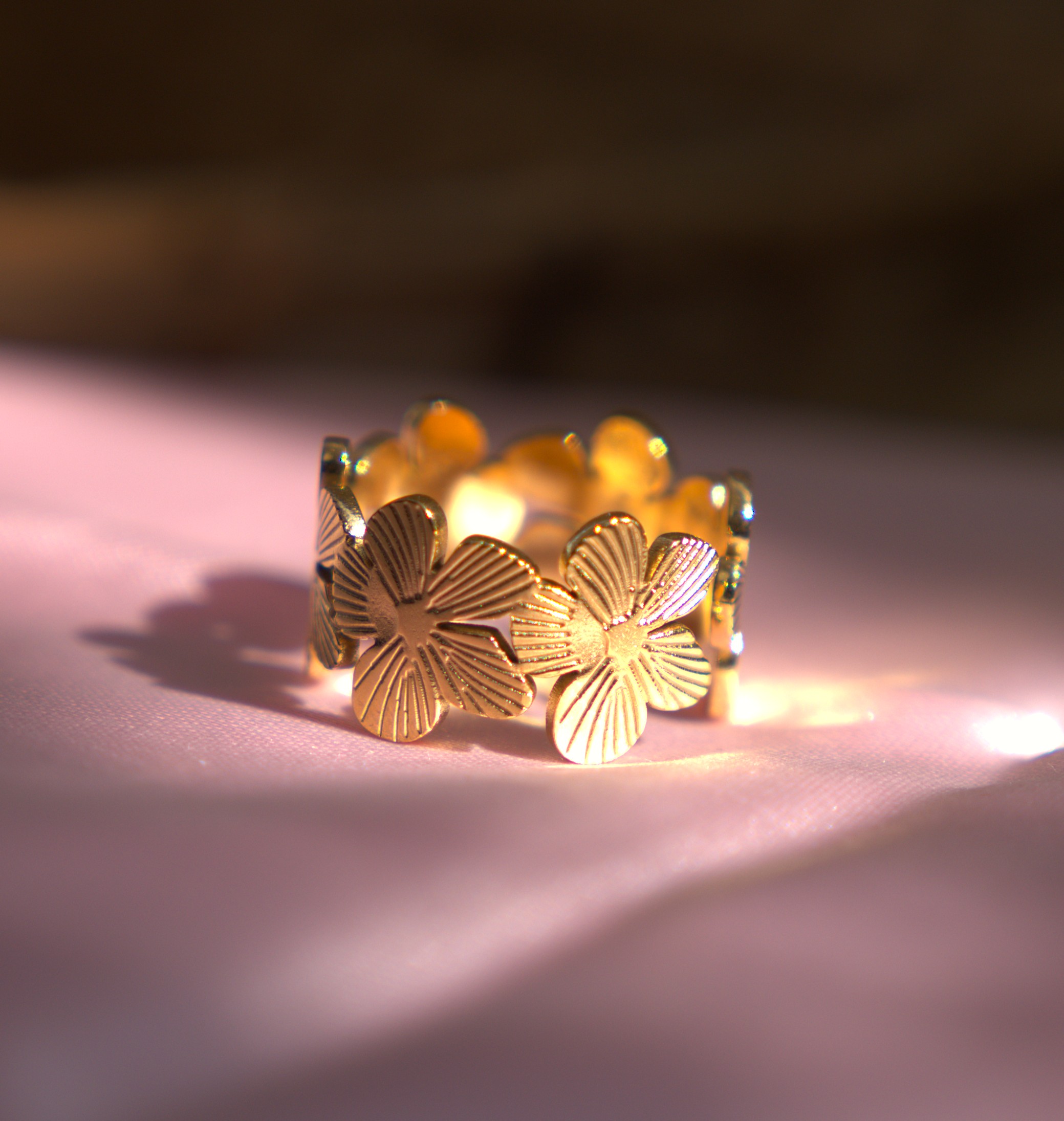 Golden Blossom Ring