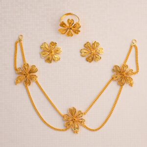 Intricate Filigree Flower Jewelry Set