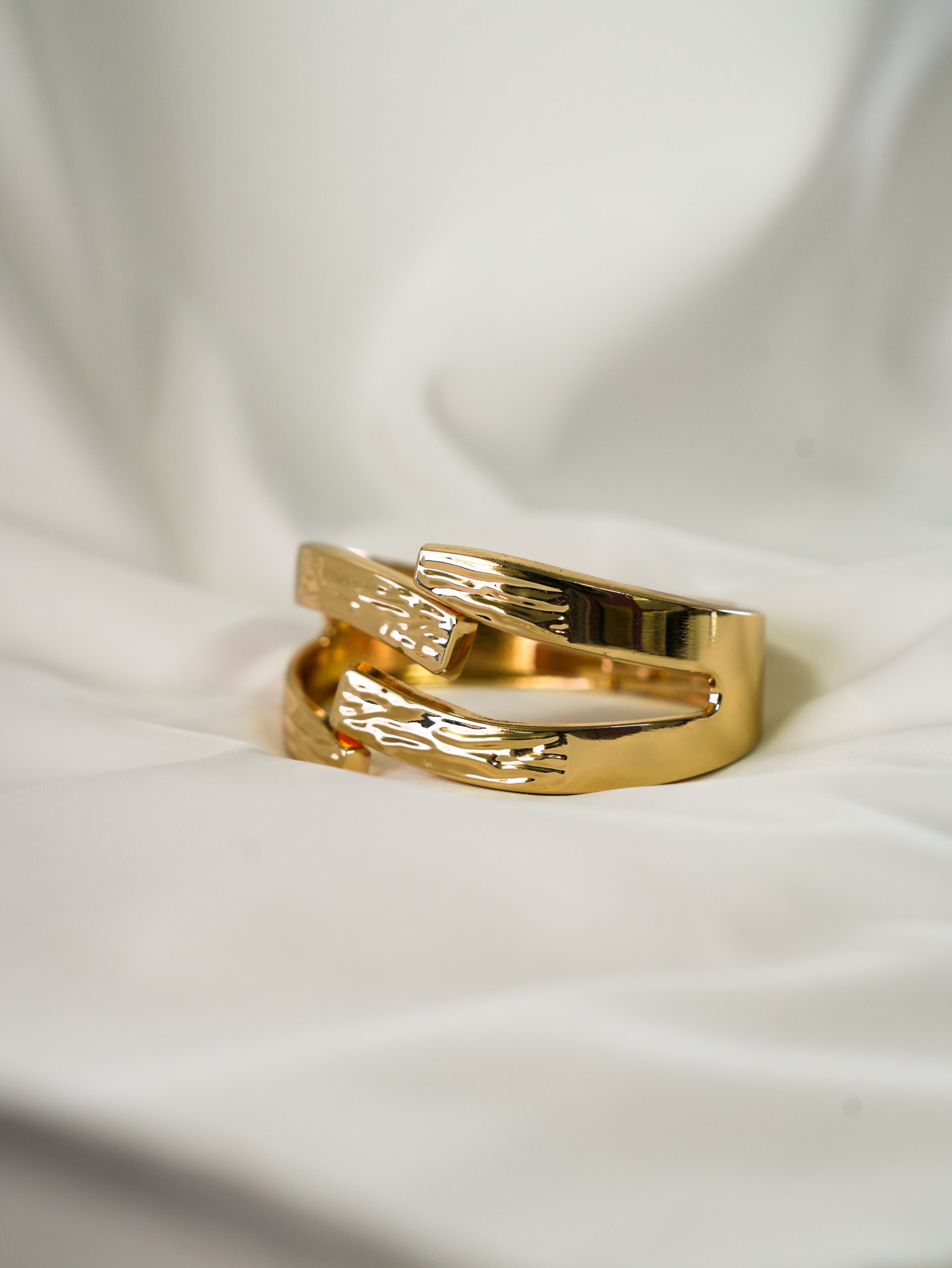 The 'Golden Serpentine' Statement Bangle - Image 3