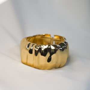 Molten Gold Sculptural Cuff Bracelet