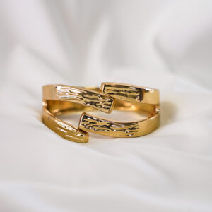 The 'Golden Serpentine' Statement Bangle
