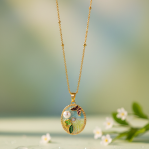 Enchanted Neon Medallion Pendant